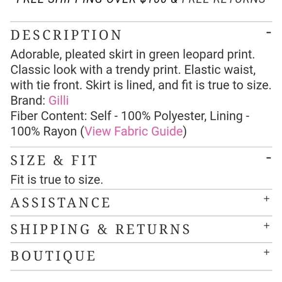 New Green leopard print pleaded skirt - Picture 4 of 7